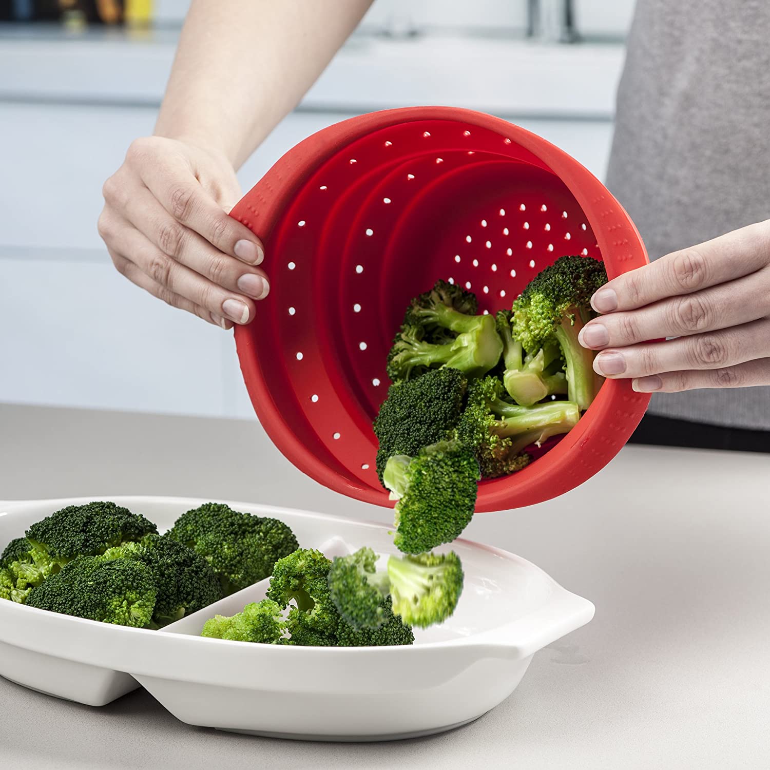 Zeal Collapsible Silicone Colander Large