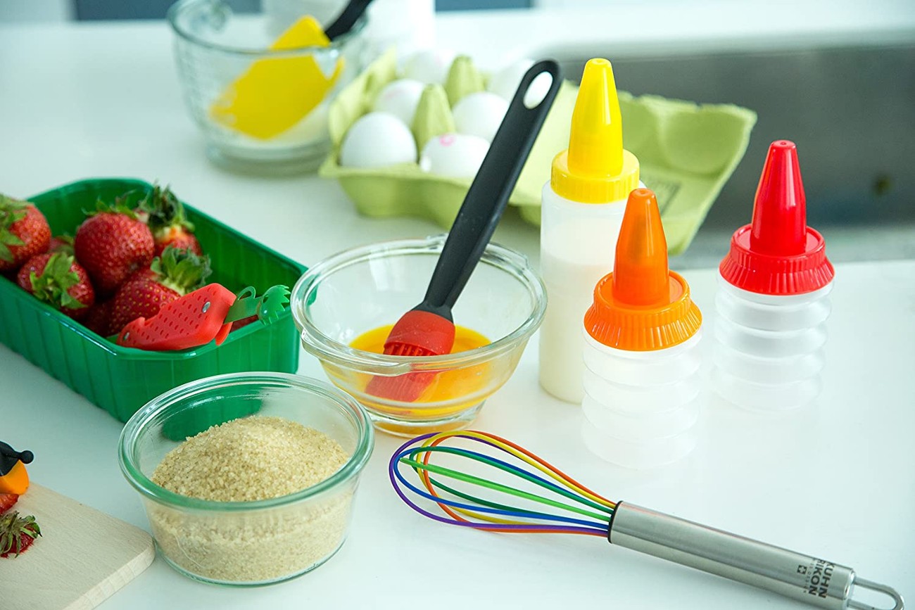 KUHN RIKON Frusta In Silicone Colori Arcobaleno: Grande (27,3 Cm) - Antiaderente, Resistente Al Calore, Lavabile In Lavastoviglie - 2