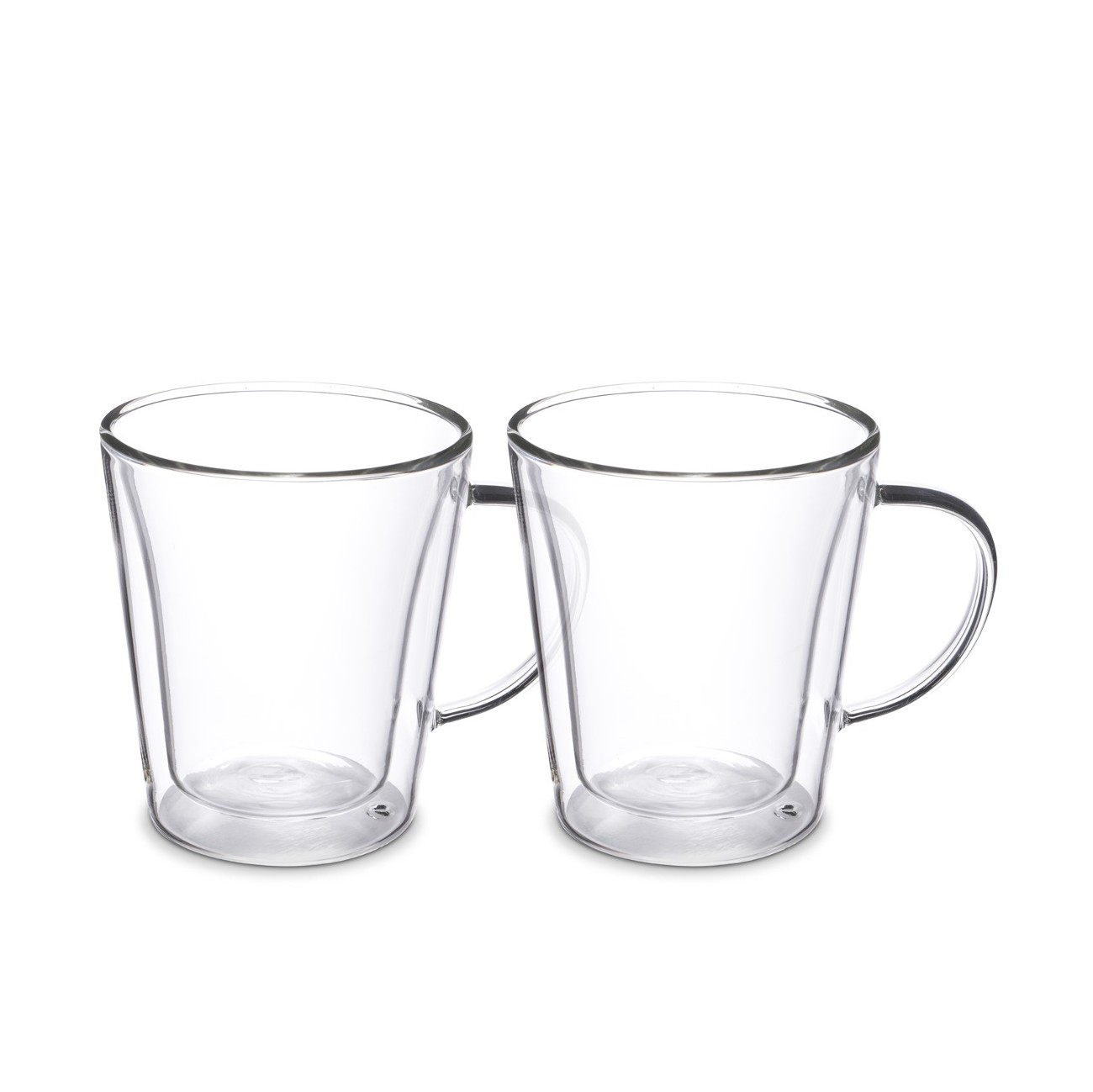 Weis DoubleWalled Glass Mugs 2pc Set 270ml