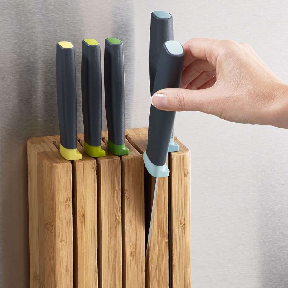 Joseph Joseph Elevate Bamboo Knife Block & Knives Set