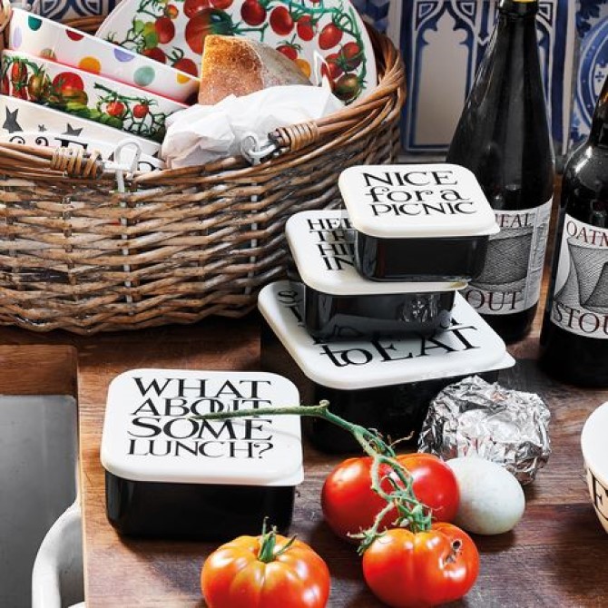 Emma Bridgewater Black Toast Set of 4 Snack Tubs