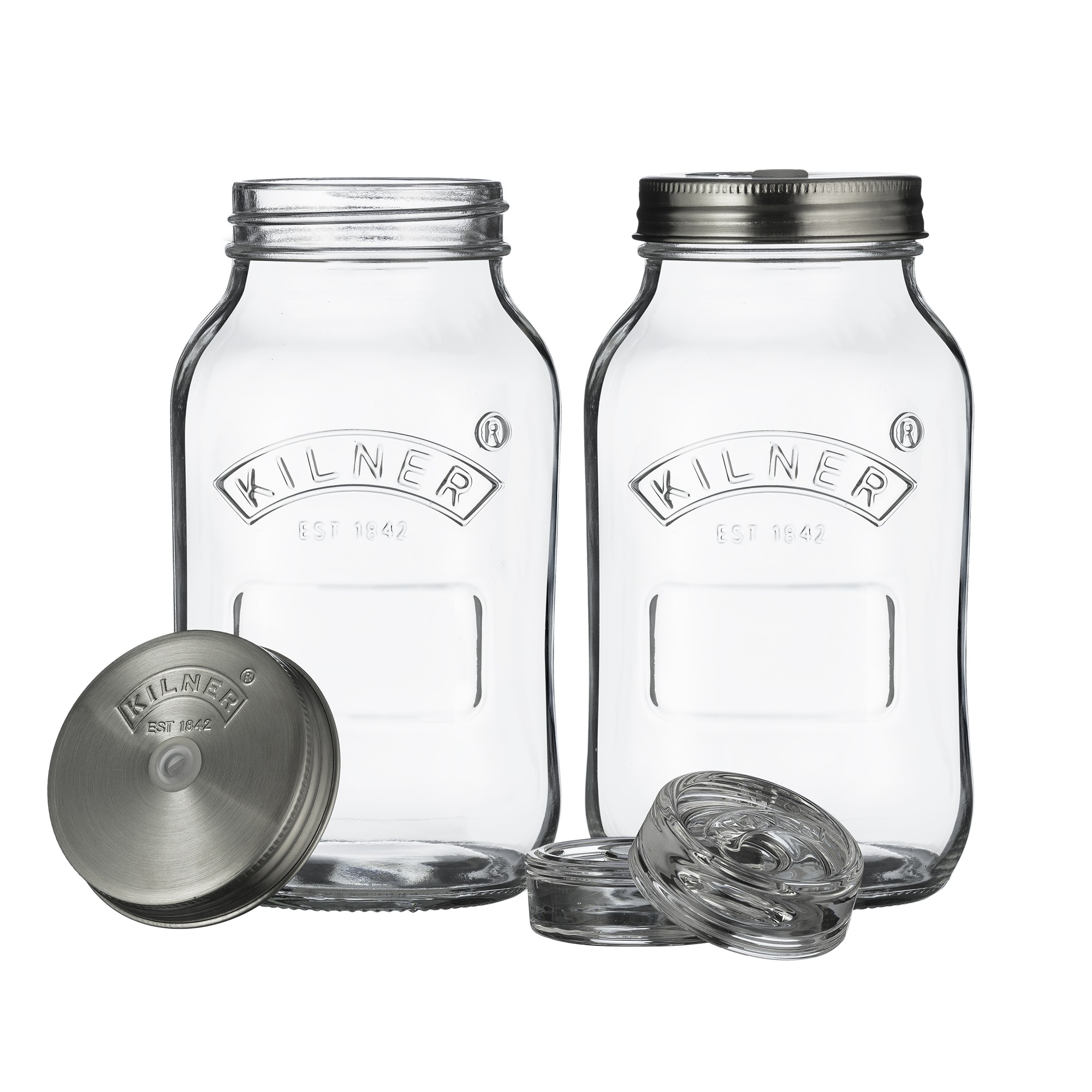 Kilner® Set of 2 Fermentation Jars 1L
