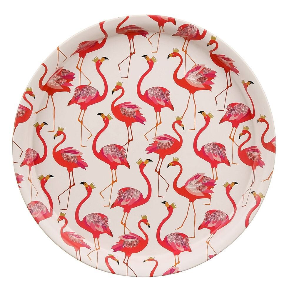 Sara Miller Flamingo Round Tray