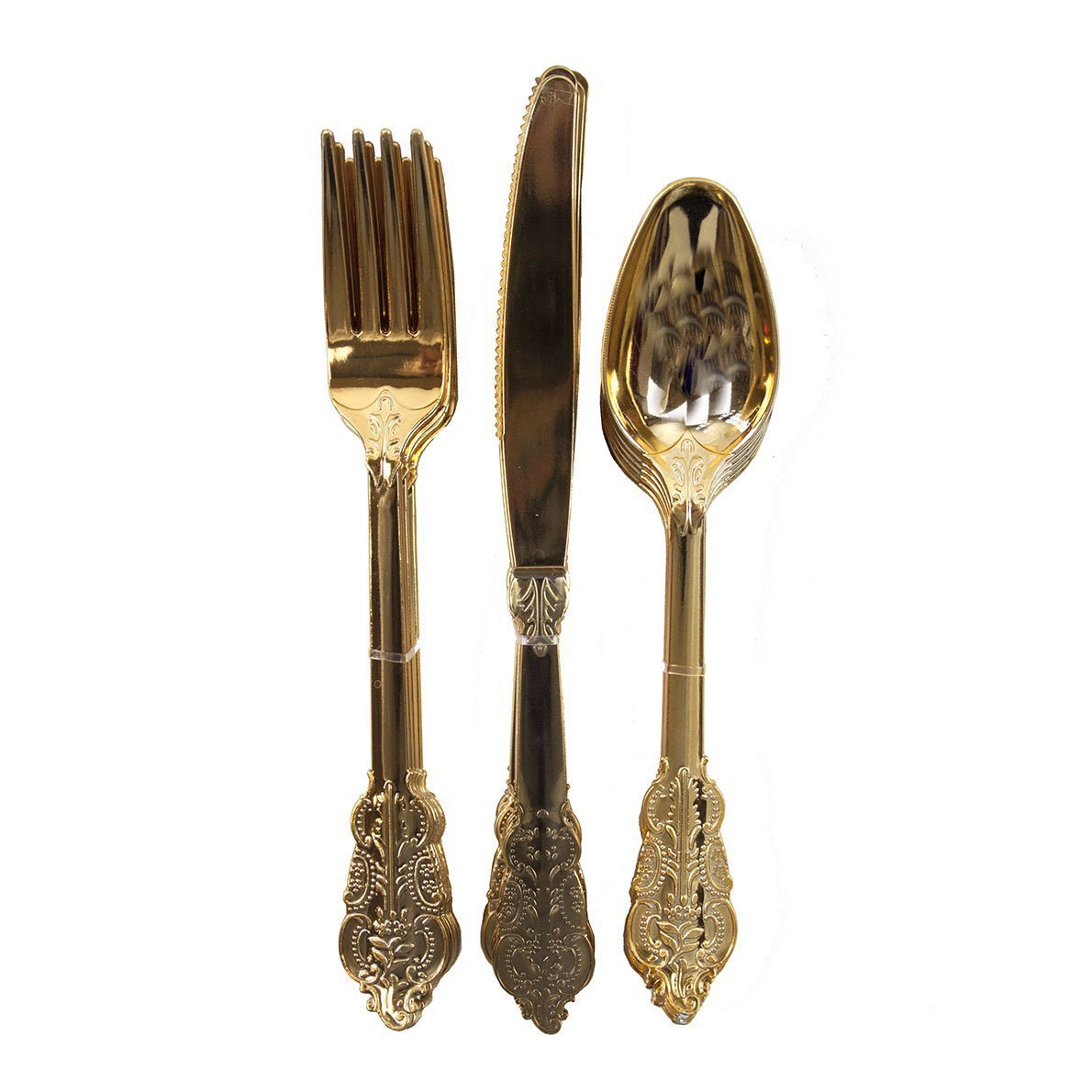 Talking Tables Party Porcelain 6 Disposable Gold Cutlery Set