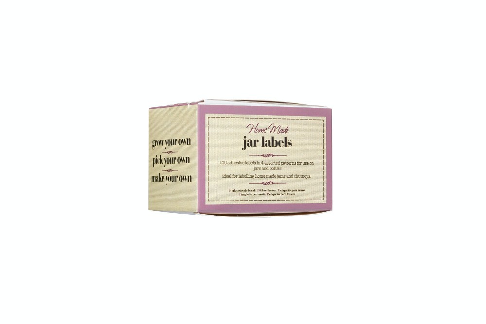 Self adhesive jam jar labels
