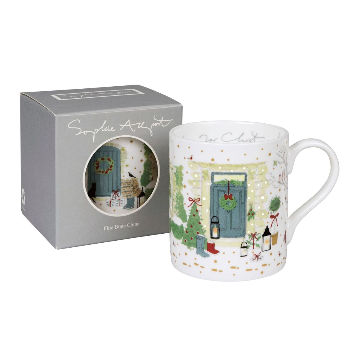Sophie Allport Holly & Berry Home For Christmas Mug