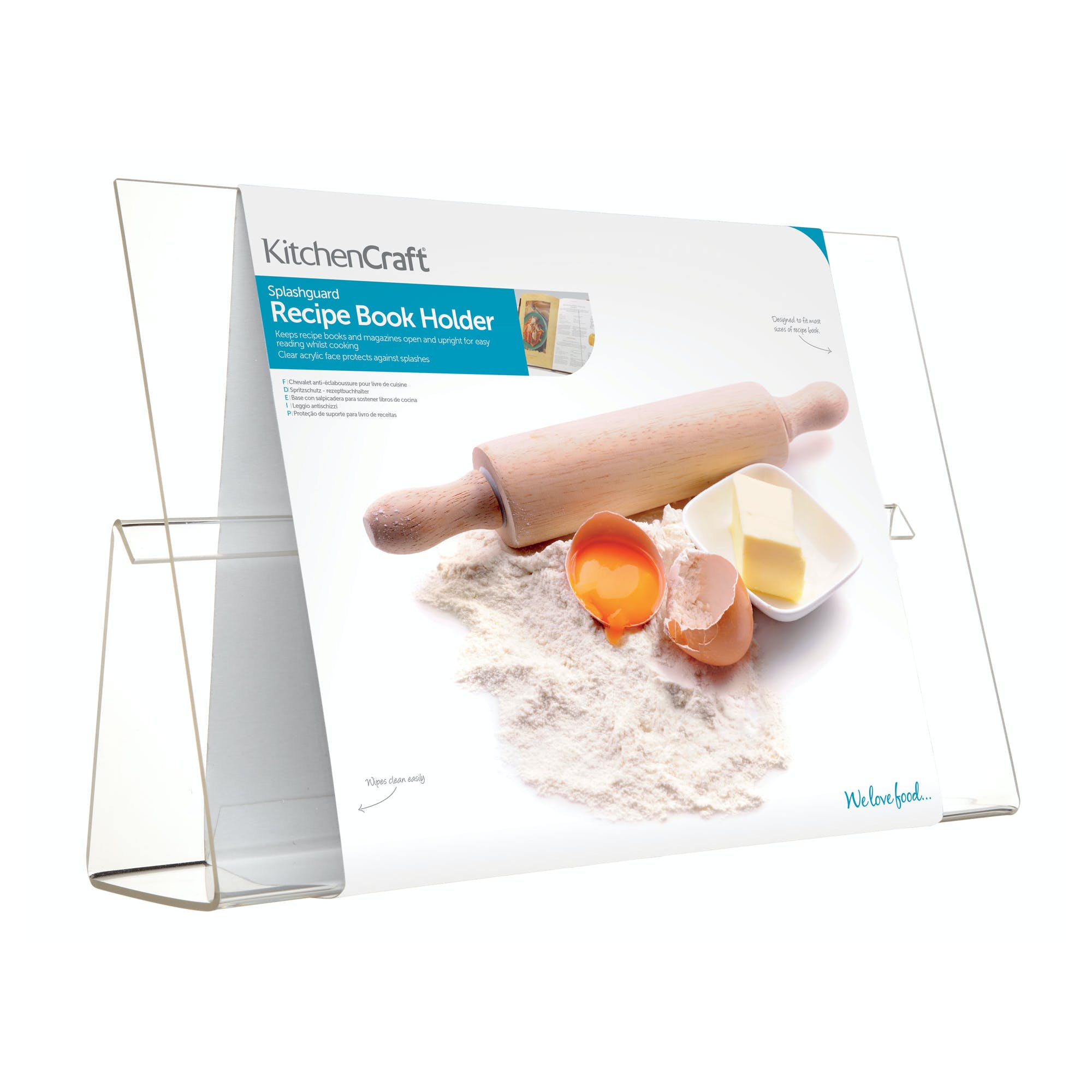 KitchenCraft Acrylic Recipe Book Holder