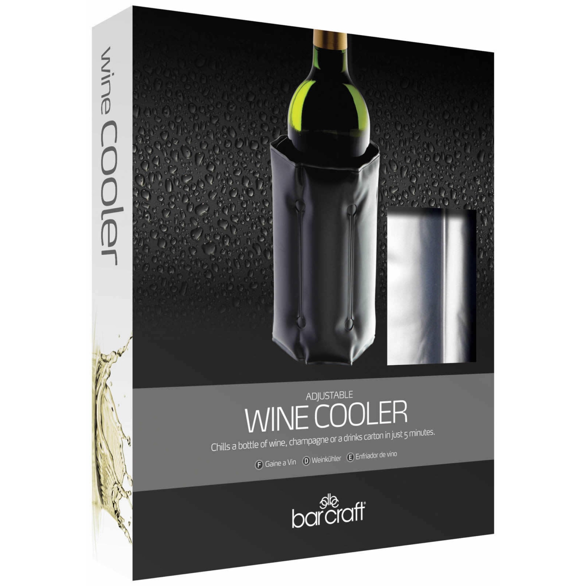 BarCraft Wrap Around Silver Wine Cooler