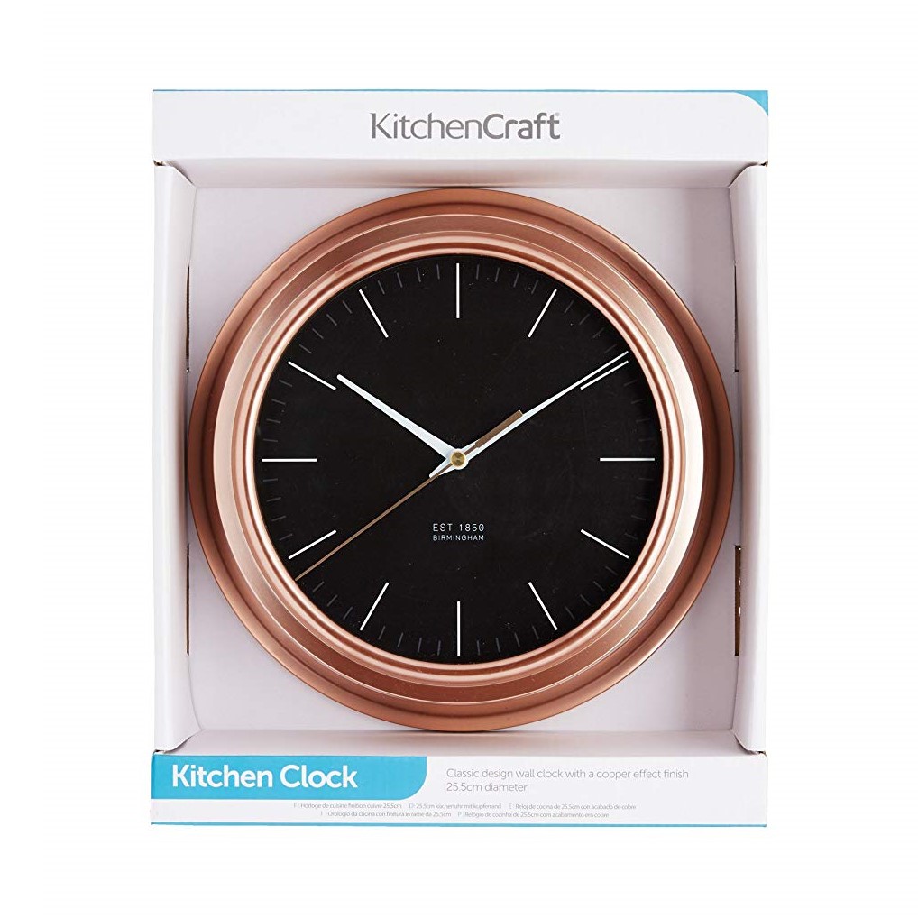 KitchenCraft Copper Effect Clock