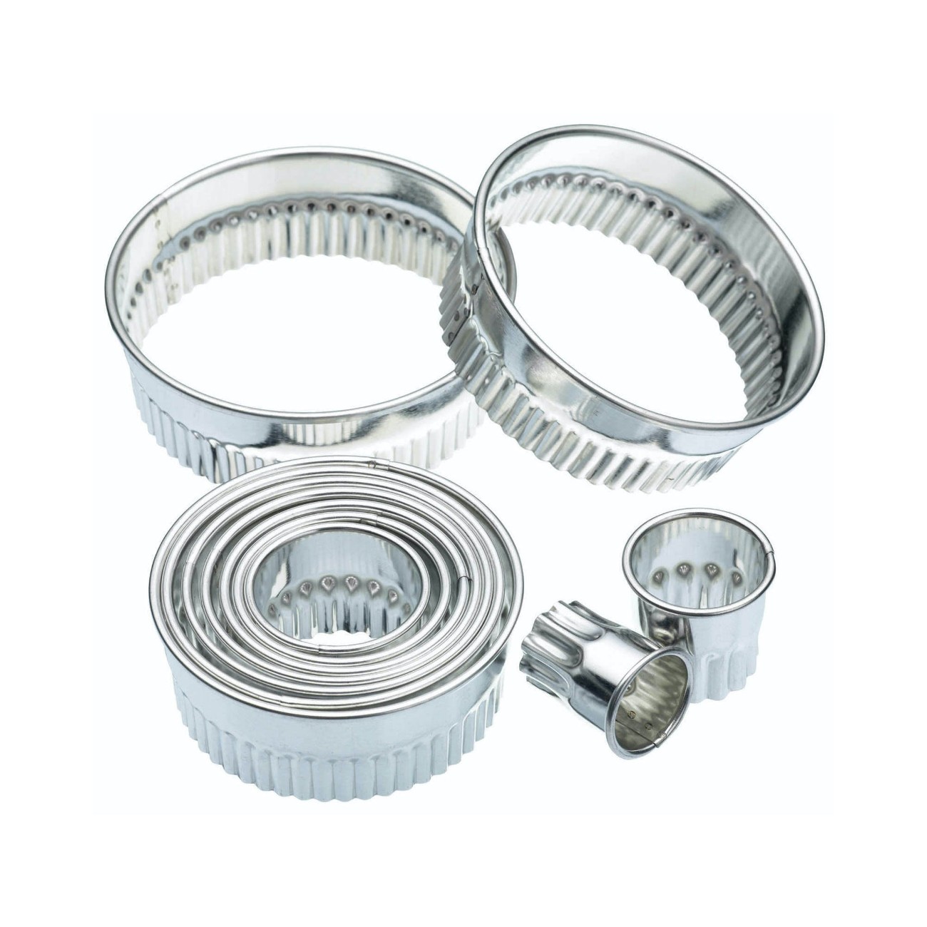 KitchenCraft 11pc Fluted Pastry Cutters Box Set