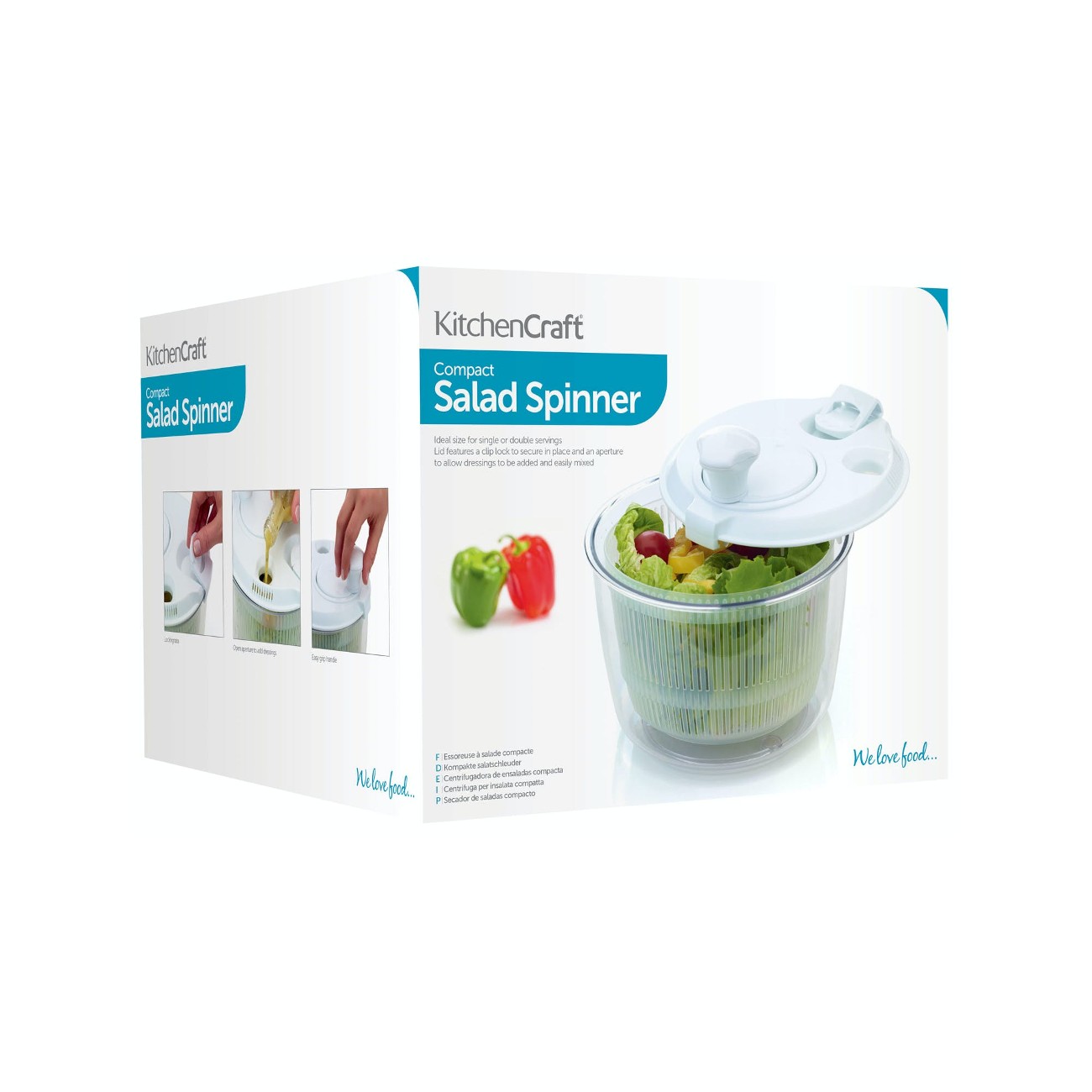 KitchenCraft Mini Salad Spinner 19cm