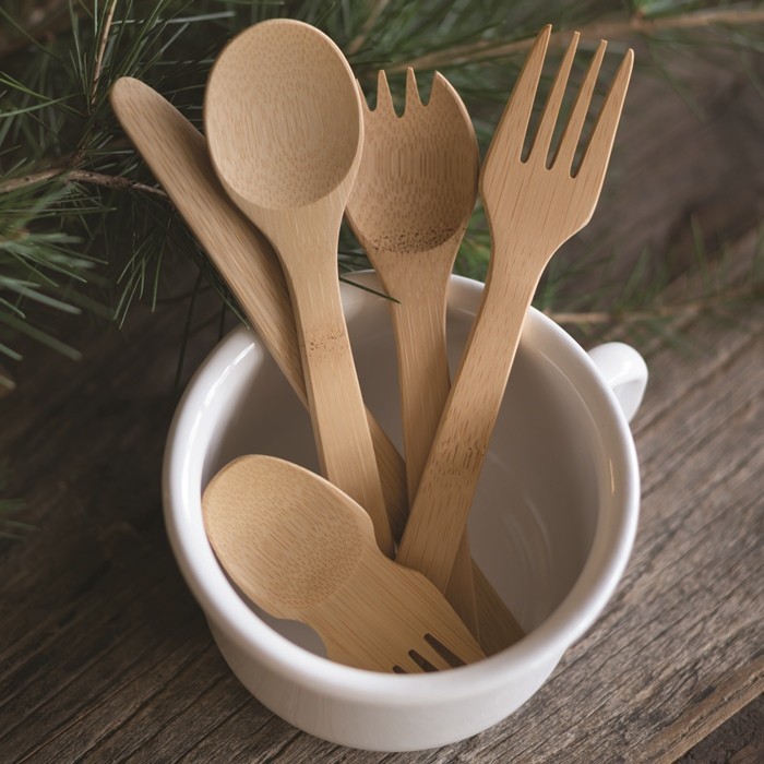 Bambu Cutlery Knife Fork Spoon Set