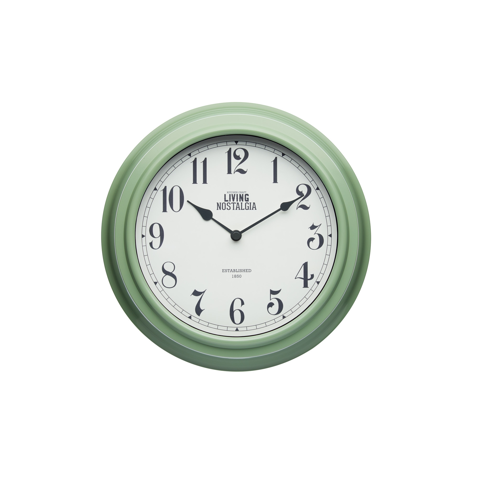 Living Nostalgia Sage Green Wall Clock