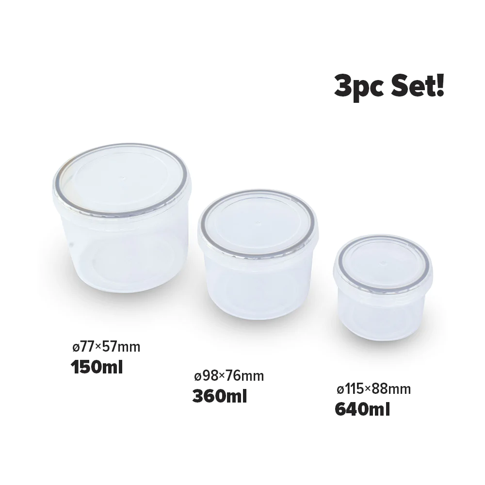 Lock n Lock Twist Nestable Set of 3 Round Containers