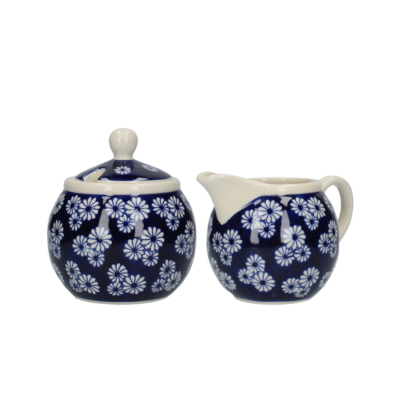 London Pottery Sugar & Creamer Set Small Daisies