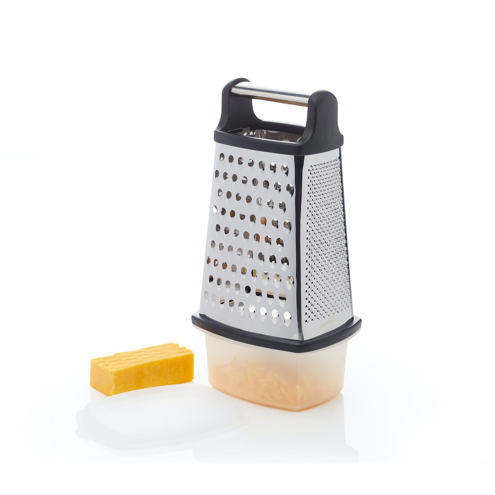 MasterClass Stainless Steel 4 Sided Box Grater With Collecting Box