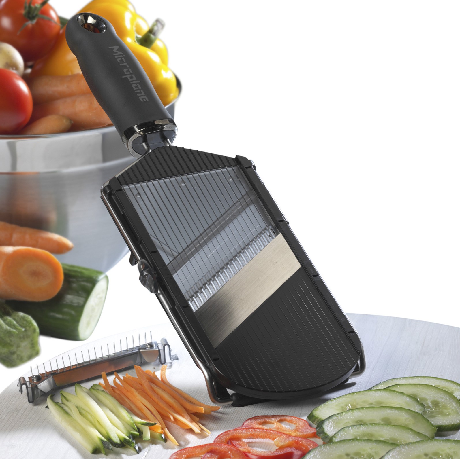 Microplane Adjustable with Julienne Blades & Hand Guard The Kitchen Whisk