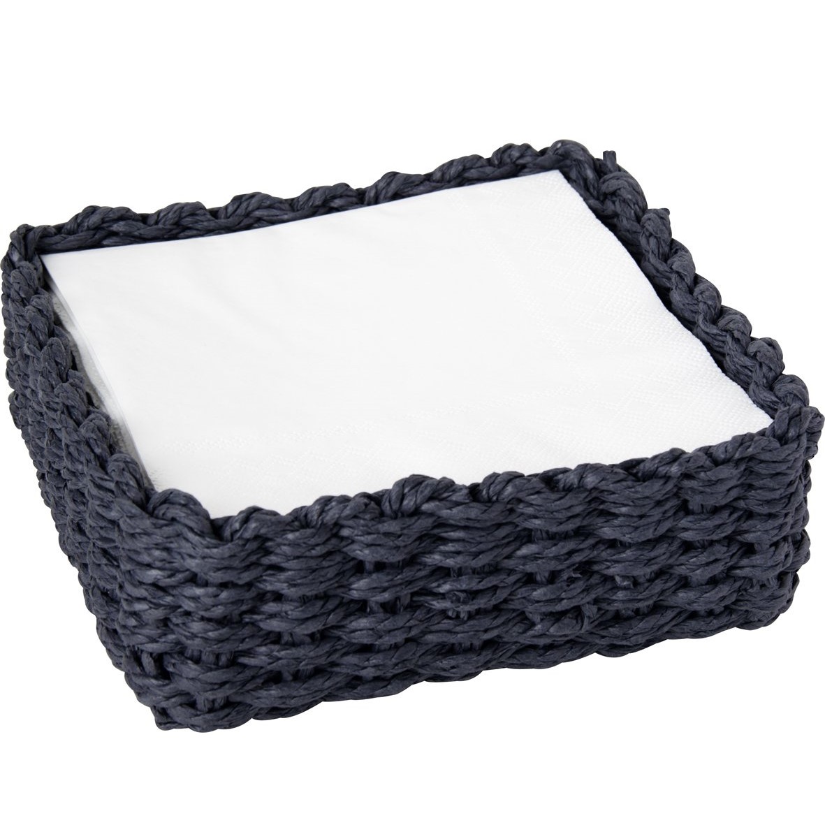 IHR Rope Napkin Holder Dark Blue