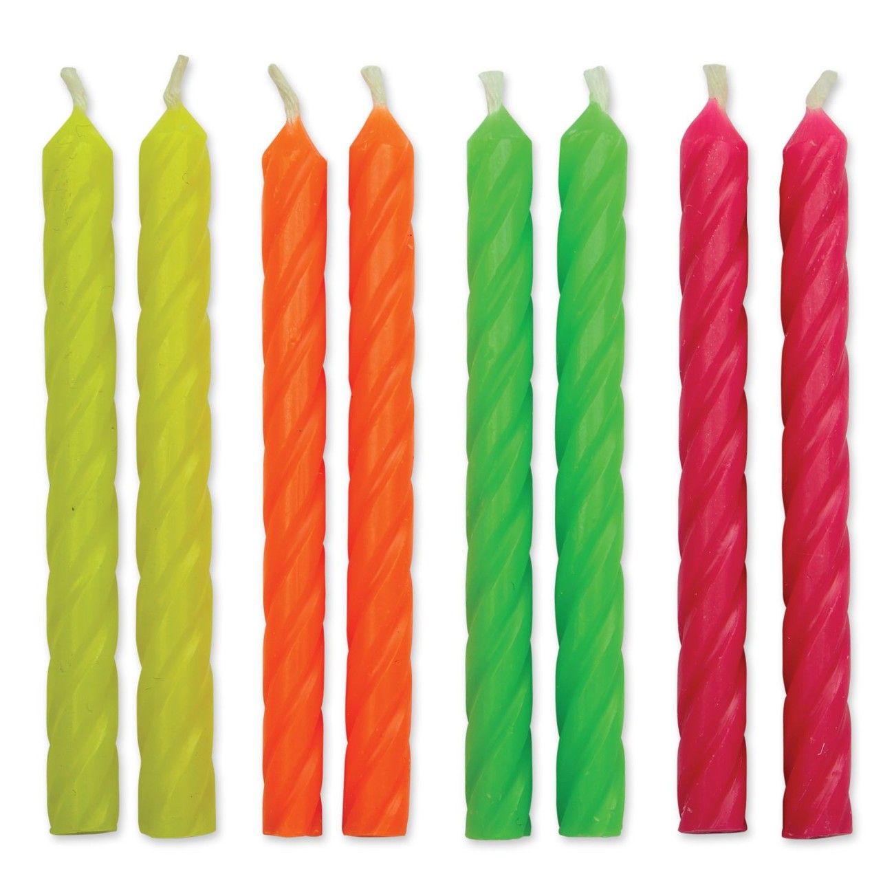 PME Neon Spiral Candles 24pc