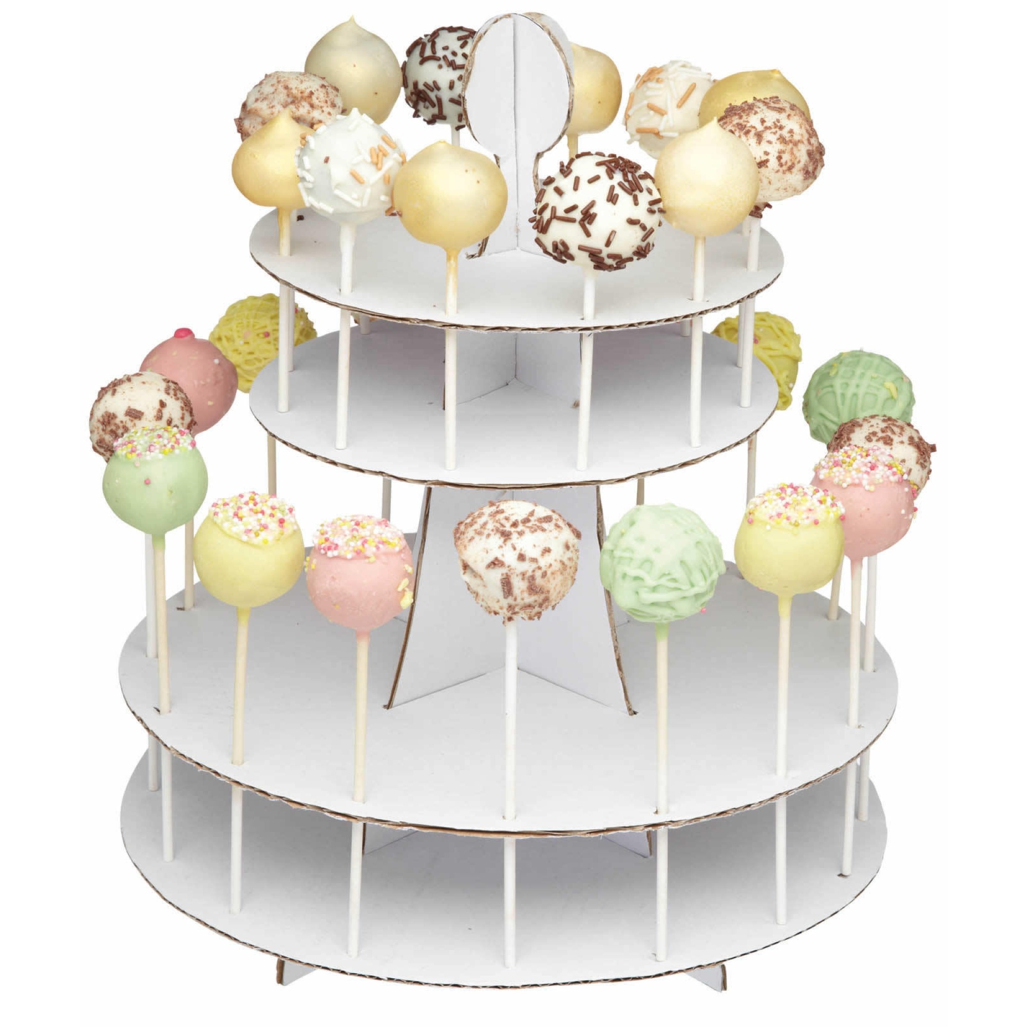 KitchenCraft Sweetly Does It Support Cake Pops Acrylique – 24 Sucettes, Présentoir Transparent Clair 29 Cm