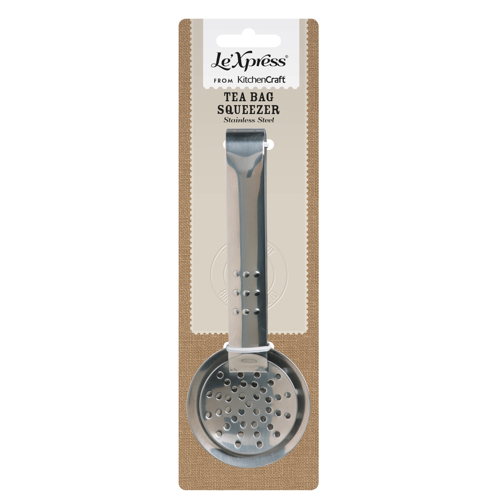 LeXpress Stainless Steel Round Tea Bag Squeezer