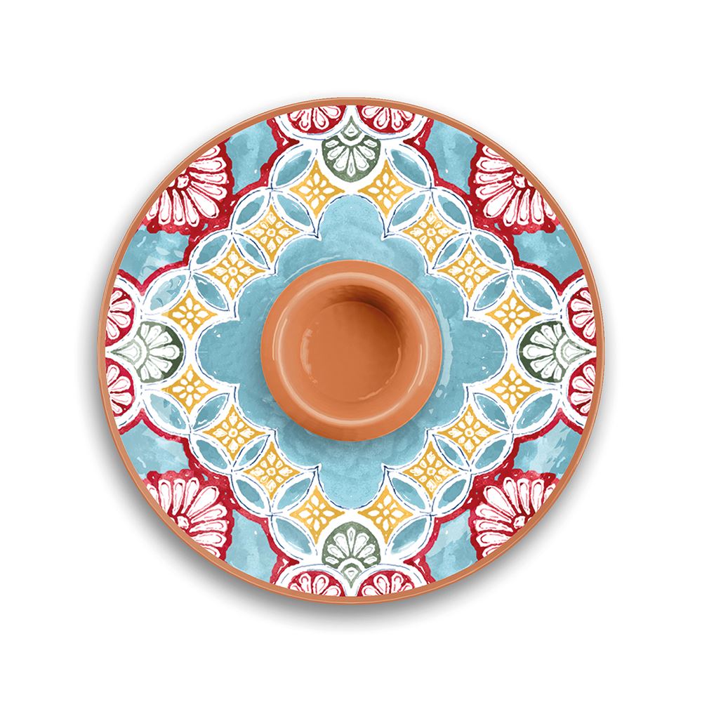 Rio Corte Melamine Chip & Dip Server 39cm