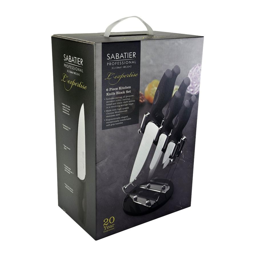 Sabatier L'Expertise 6pc Revolving Knife Block