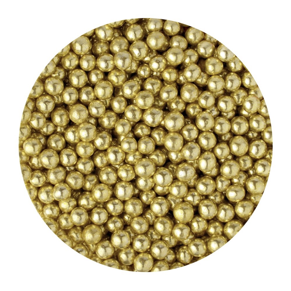 Scrumptious Sugar Pearls 4mm Metallic Gold 80g