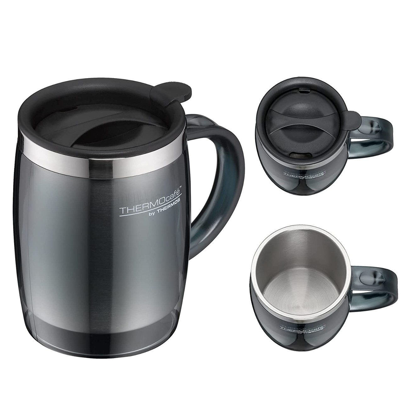 ThermoCafé by Thermos Desktop Mug 450ml Gun Metal