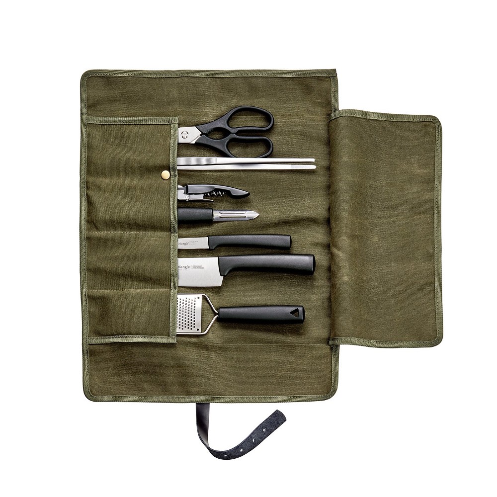 Triangle Canvas Knife Roll & Tool Bag