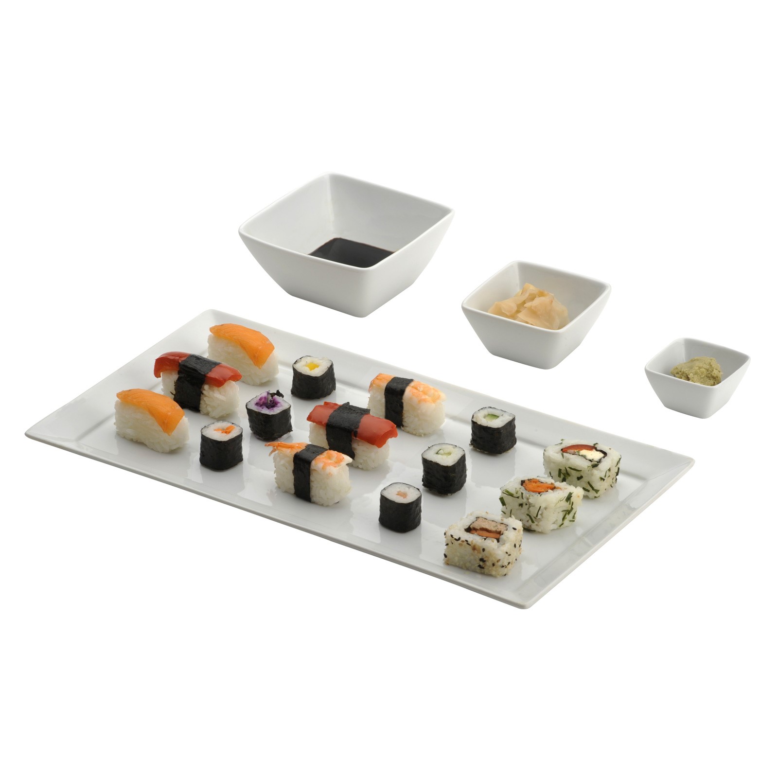 Zensation Rectangular White Serving Platter