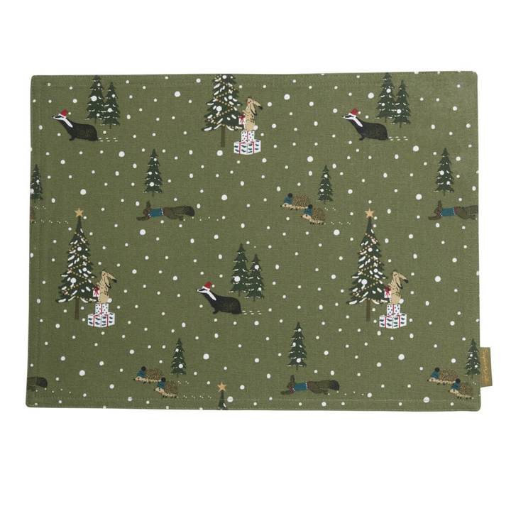 Sophie Allport Festive Forest Fabric Placemat